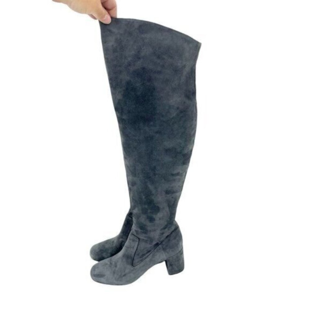 VINCE Blythe Grey Suede Leather Over the Knee Boots NEW SZ 8 NEW